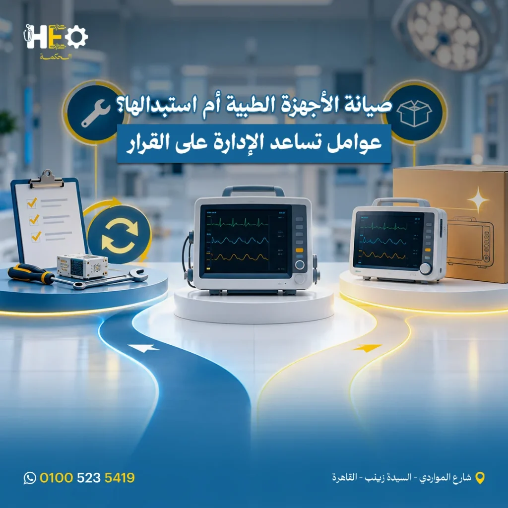 صيانة أو استبدال الأجهزة الطبية
